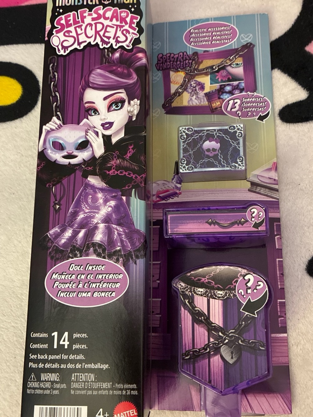 monster high Self-Scare Secrets Spectra Vondergeist Doll - Purple, Black